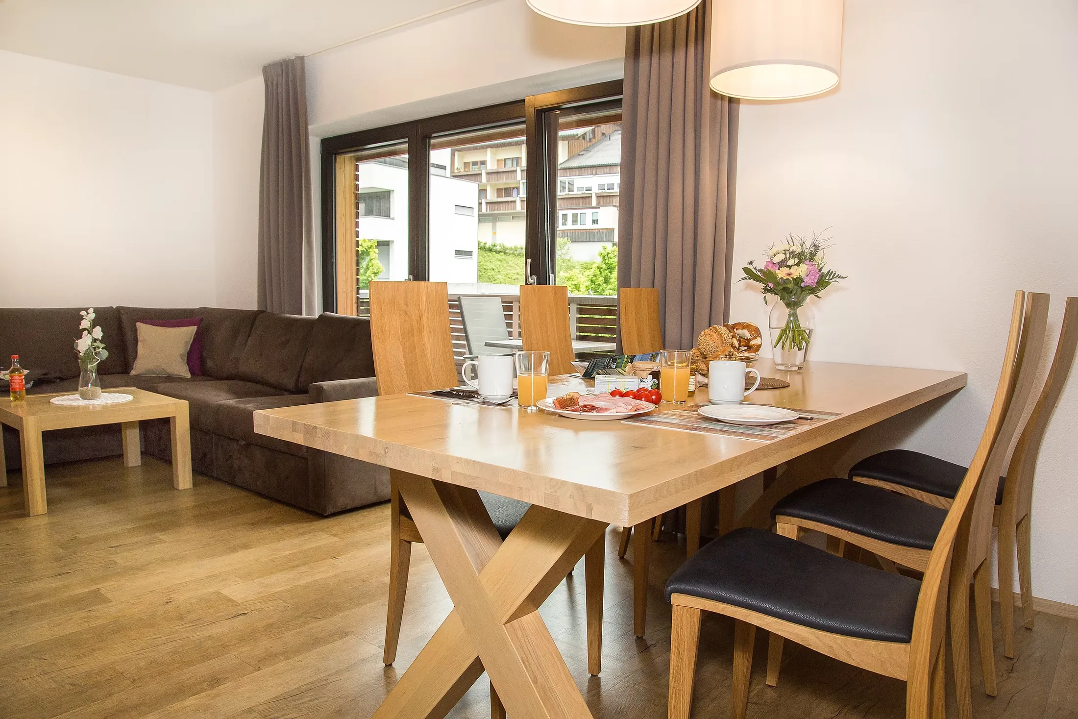 Wohnbereich im Gastauer Apartment 108 in St. Gallenkirch im Montafon