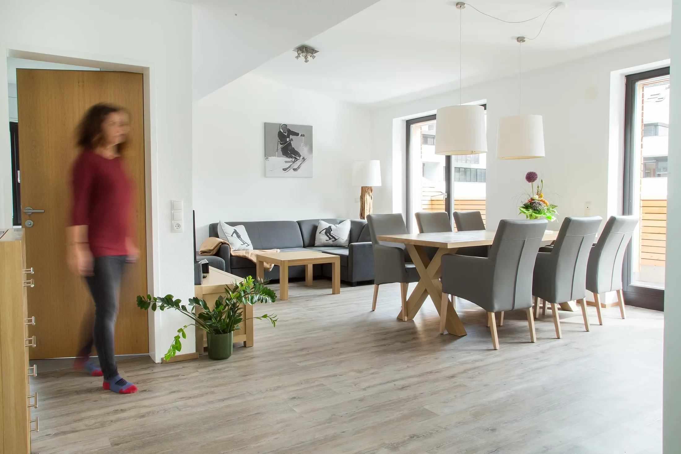 Wohnbereich von Apartment 109 im Gastauer in St. Gallenkirch