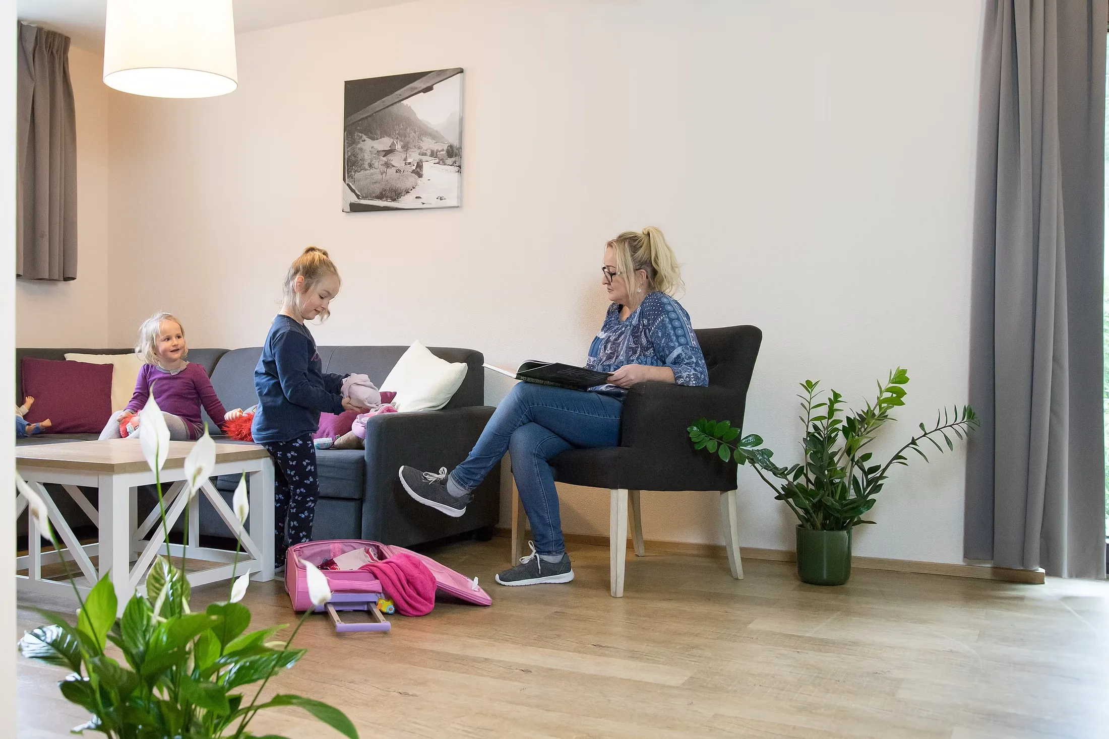 Wohnbereich von Apartment 112 im Gastauer in St. Gallenkirch