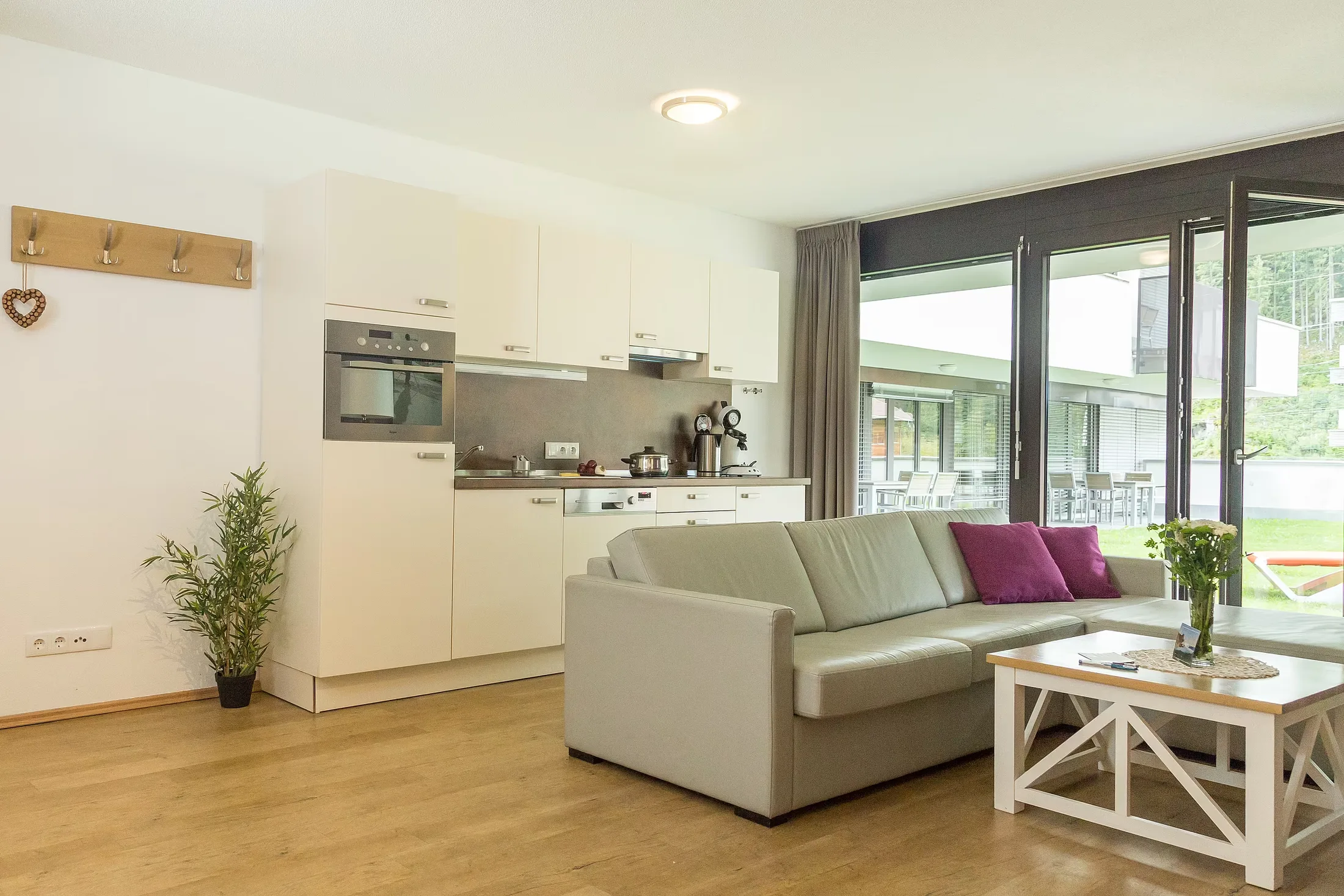 Wohnbereich von Apartment 203 im Gastauer in St. Gallenkirch