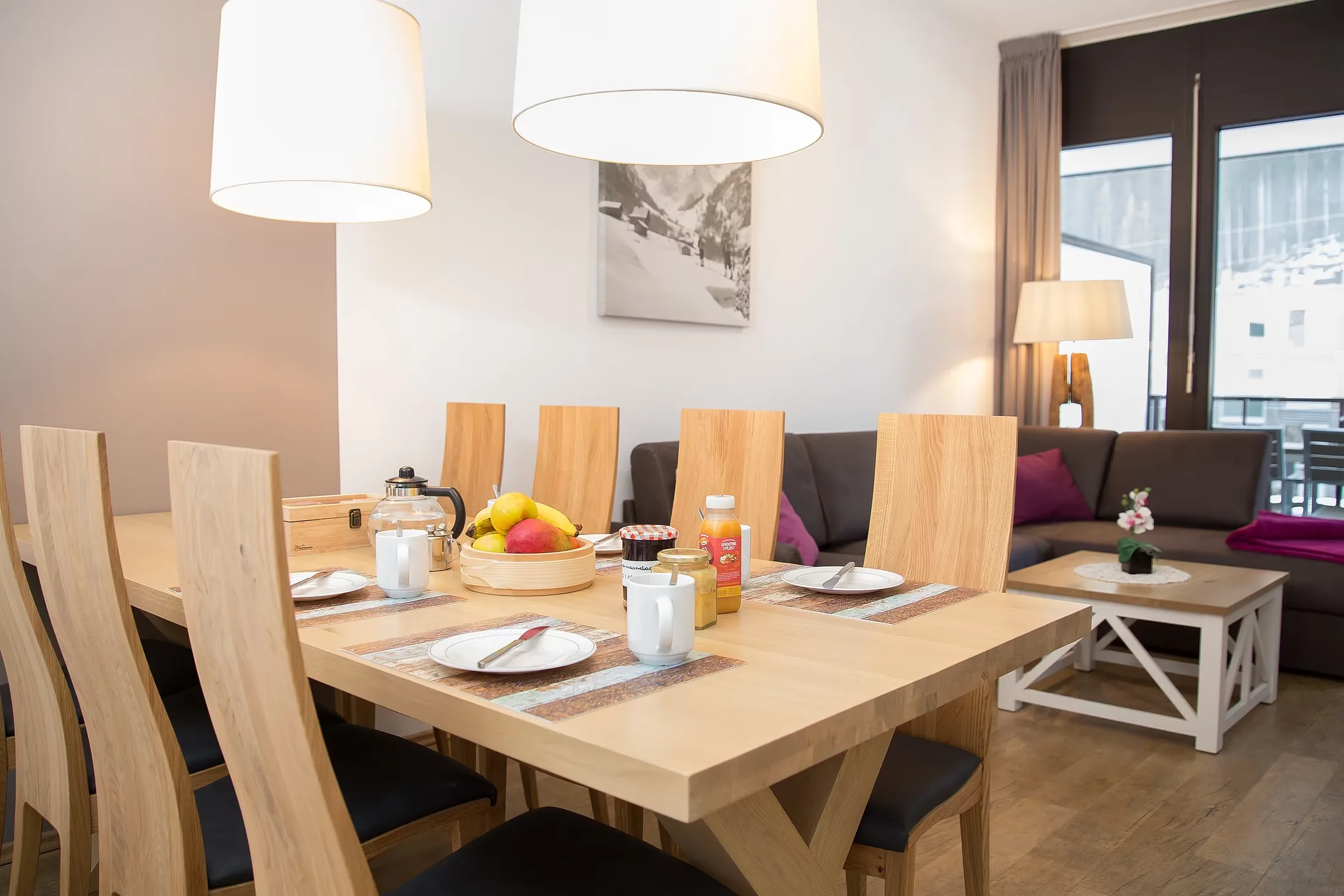 Essbereich von Apartment 206 im Gastauer in St. Gallenkirch