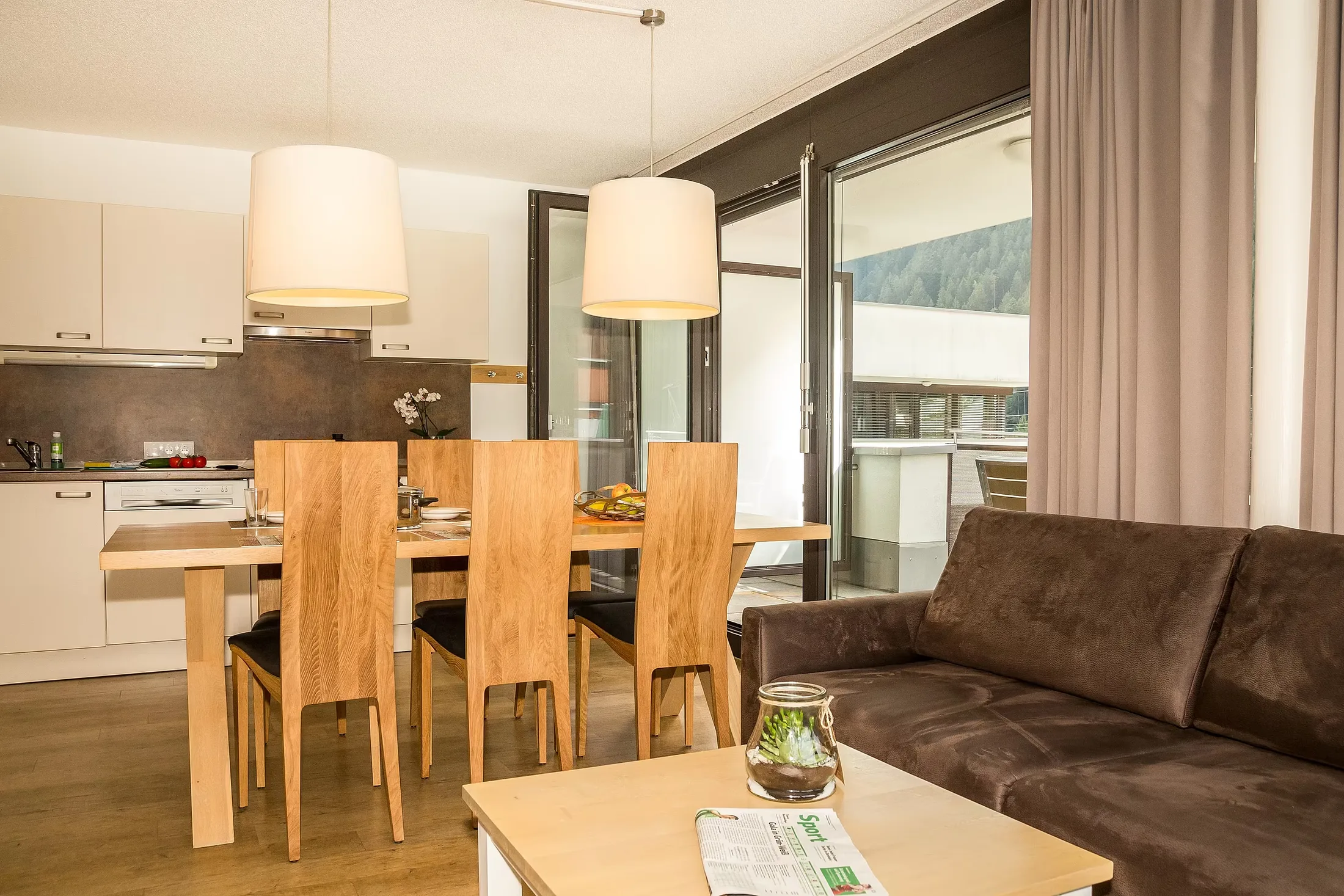 Wohnbereich von Apartment 209 im Gastauer in St. Gallenkirch