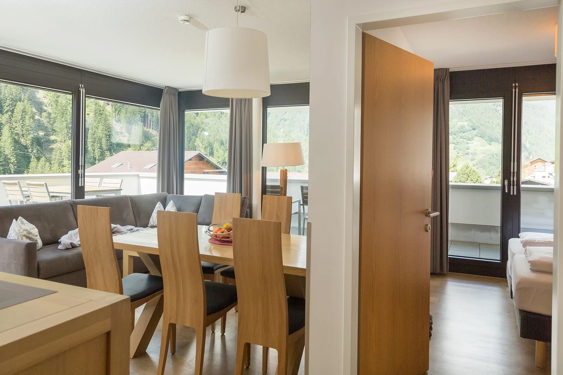 Essbereich von Apartment 213 im Gastauer in St. Gallenkirch