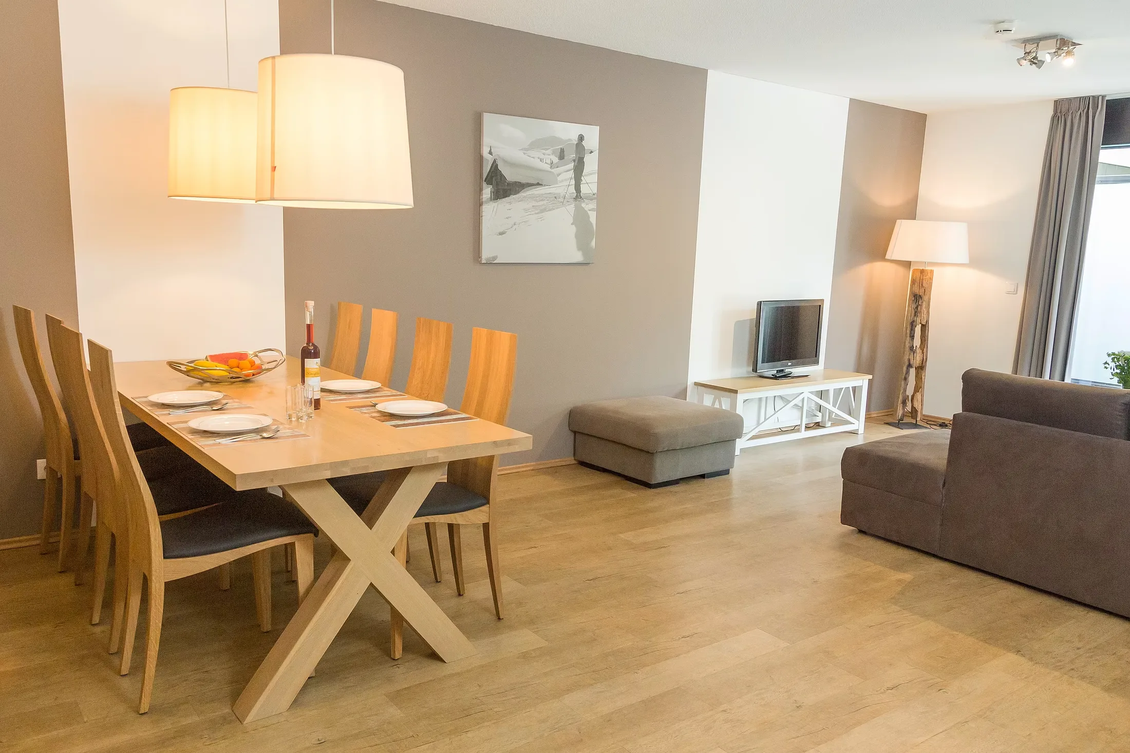 Essbereich von Apartment 215 im Gastauer in St. Gallenkirch